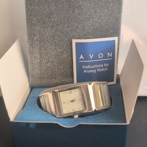 Avon Silver Analog Watch NIB